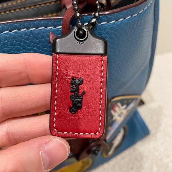 !!!SOLD!!! COACH x NASA 1941 Space Patches Rogue Purse Tote Blue Cosmic - Picture 6 of 16